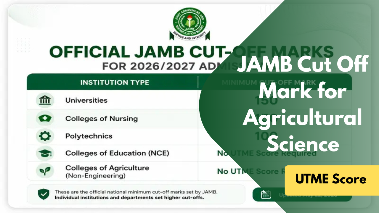‎JAMB Cut Off Mark for Agricultural Science
