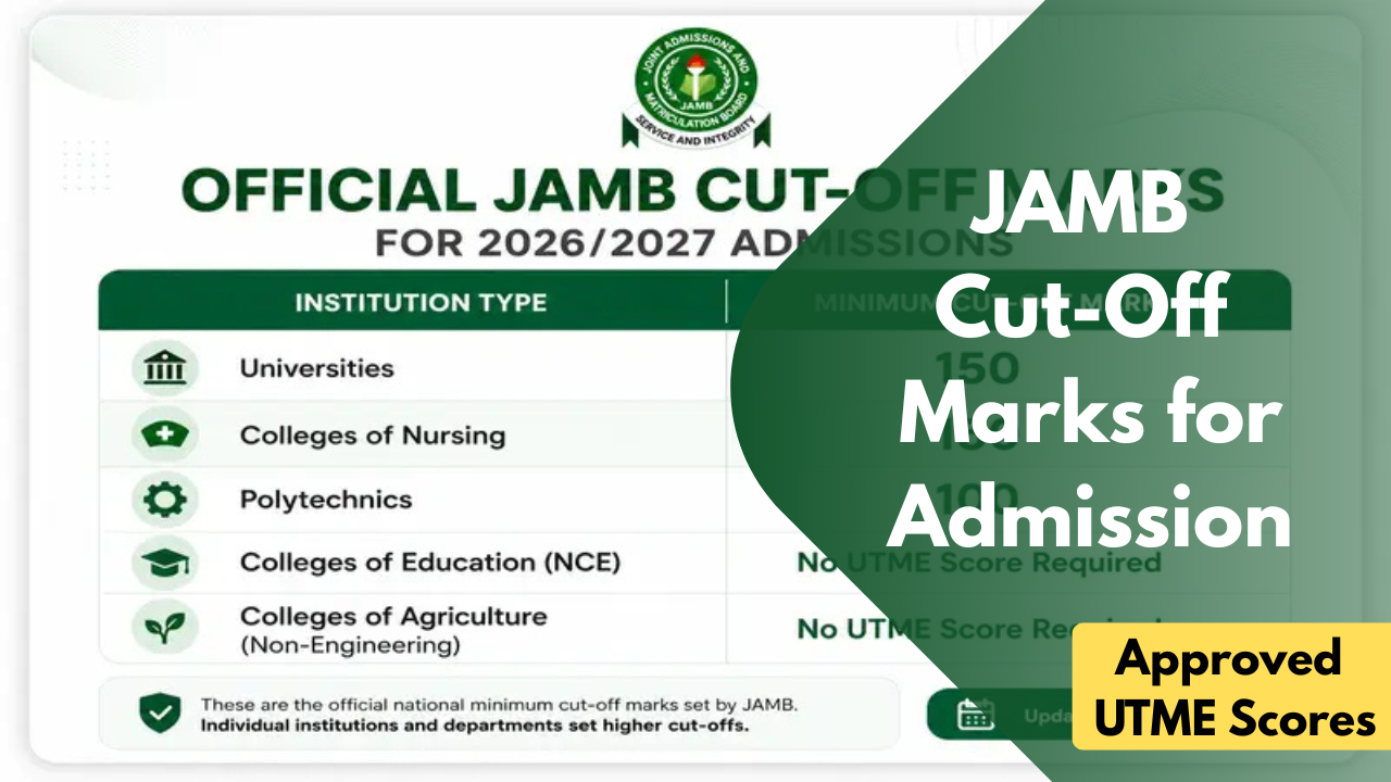 JAMB Cut-Off Marks for 2026 Admission